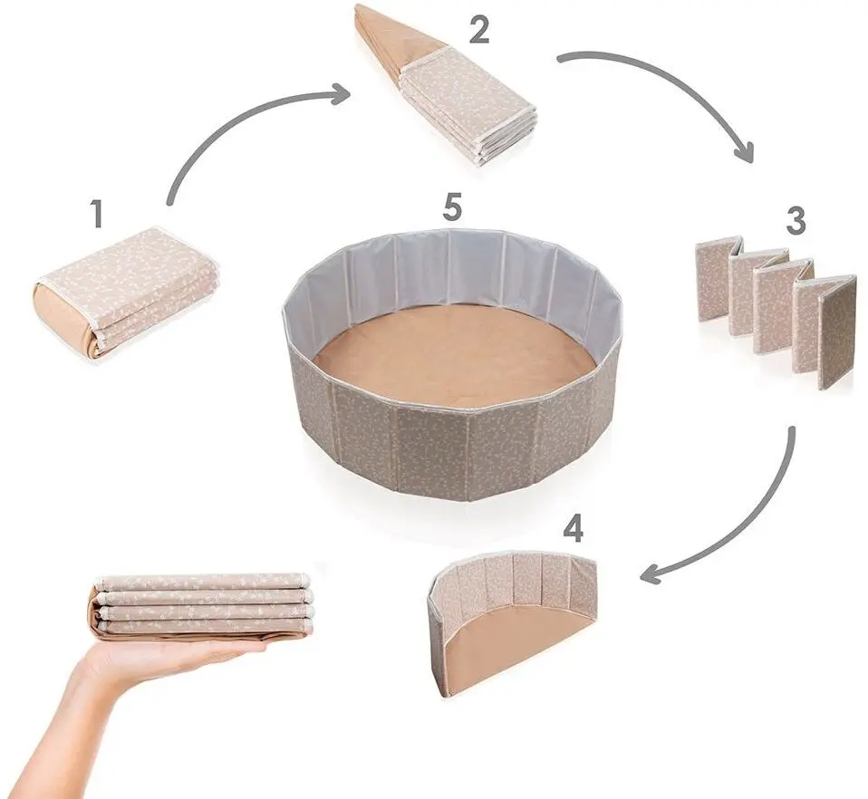 Piscina cu bile BabyJem Somon (Beige)