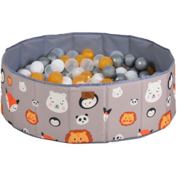 Бассейн с шариками Moni Melo Animals (Grey)