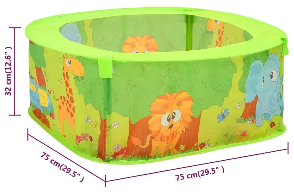 Piscina cu bile VidaXL 3107720 (Green)