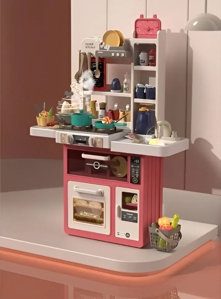 Bucatarie de joaca AliBibi ANYQ237732 (Pink/Beige)