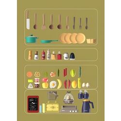 Bucatarie de joaca AliBibi ANYQ237732 (Pink/Beige) Thumb