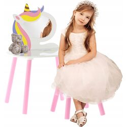 Masa de toaleta pentru copii Chomik Pony Lily PHO4621 (White/Pink) Thumb
