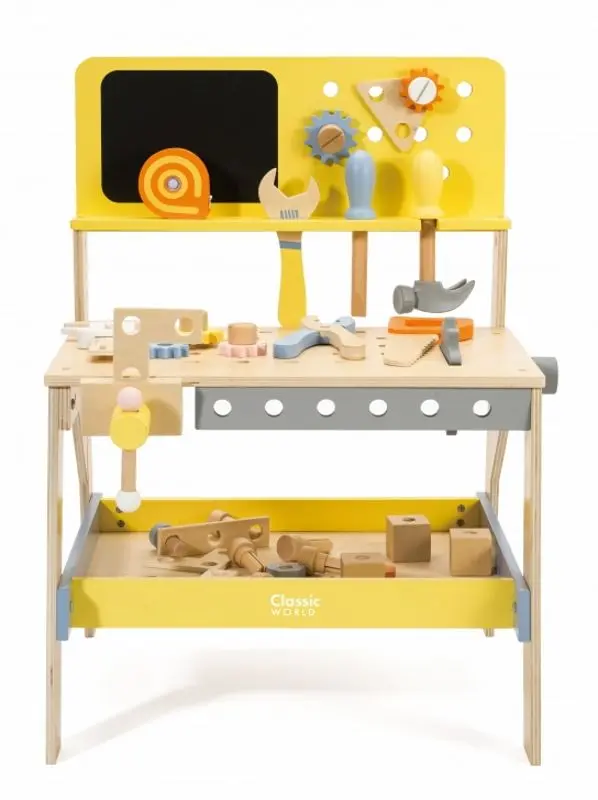 Set de joaca Classic World Tool Bench CW20176 (Natural/Yellow/Gray) - 3