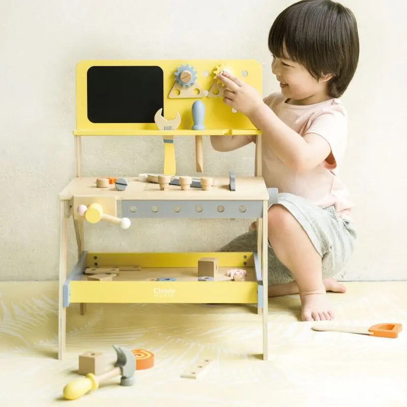 Set de joaca Classic World Tool Bench CW20176 (Natural/Yellow/Gray) - 7