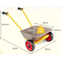 Детская тачка Costway TS10062 (Gray/Yellow) Thumb
