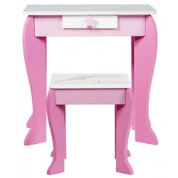 Masuta de toaleta pentru copii Costway HW66654PI (White/Pink) Thumb