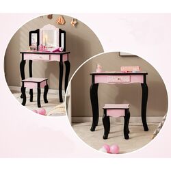 Masuta de toaleta pentru copii Costway HY10066EU-PI (Black/Pink) Thumb