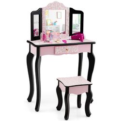 Masuta de toaleta pentru copii Costway HY10066EU-PI (Black/Pink) Thumb