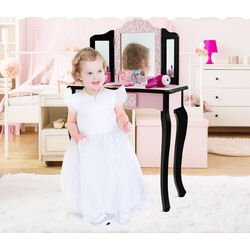 Masuta de toaleta pentru copii Costway HY10066EU-PI (Black/Pink) Thumb