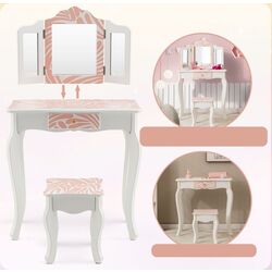 Masuta de toaleta pentru copii Costway HY10067EU-PI (White/Pink) Thumb