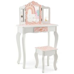 Masuta de toaleta pentru copii Costway HY10067EU-PI (White/Pink) Thumb