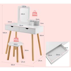 Masuta de toaleta pentru copii Costway HY10088WH (White) Thumb