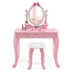 Masuta de toaleta pentru copii Costway HY10089PI (Pink)