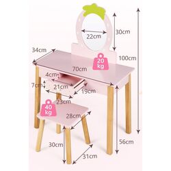 Masuta de toaleta pentru copii Costway HY10090PI (Pink) Thumb