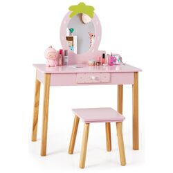 Masuta de toaleta pentru copii Costway HY10090PI (Pink)