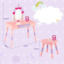 Детский туалетный столик Costway HY10100PI (Pink) Thumb