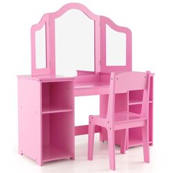 Masuta de toaleta pentru copii Costway HY10142PI (Pink)