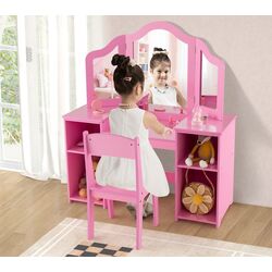 Masuta de toaleta pentru copii Costway HY10142PI (Pink) Thumb