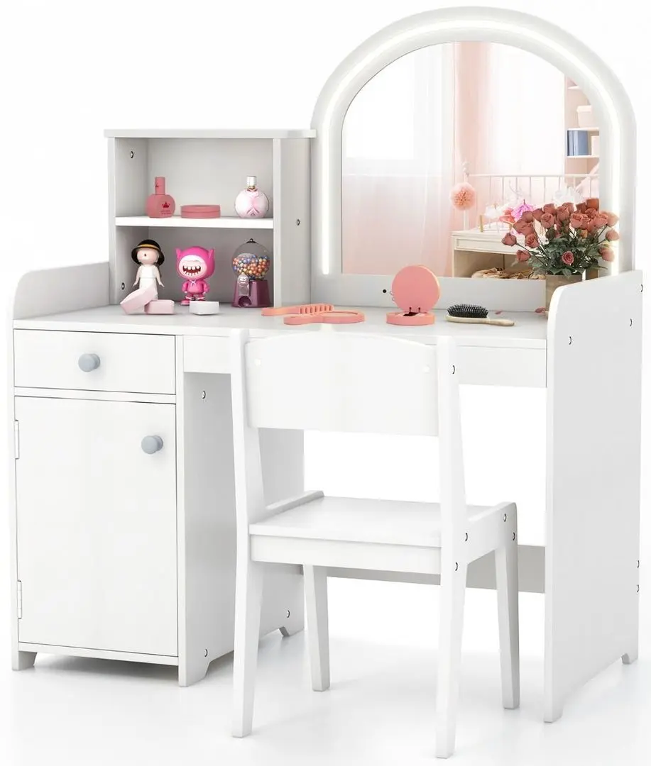 Masuta de toaleta pentru copii Costway HY10160WH (White) - 2