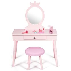 Детский туалетный столик Costway HY10170PI (Pink) Thumb