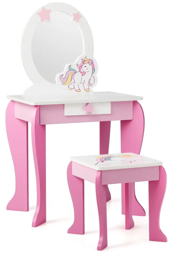 Masuta de toaleta pentru copii Costway HY10287PI (Pink)