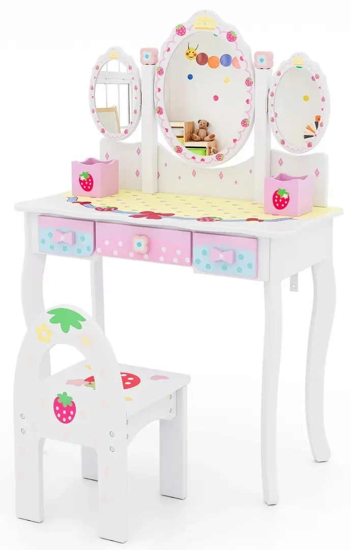 Детский туалетный столик Costway HY10290WH (White)