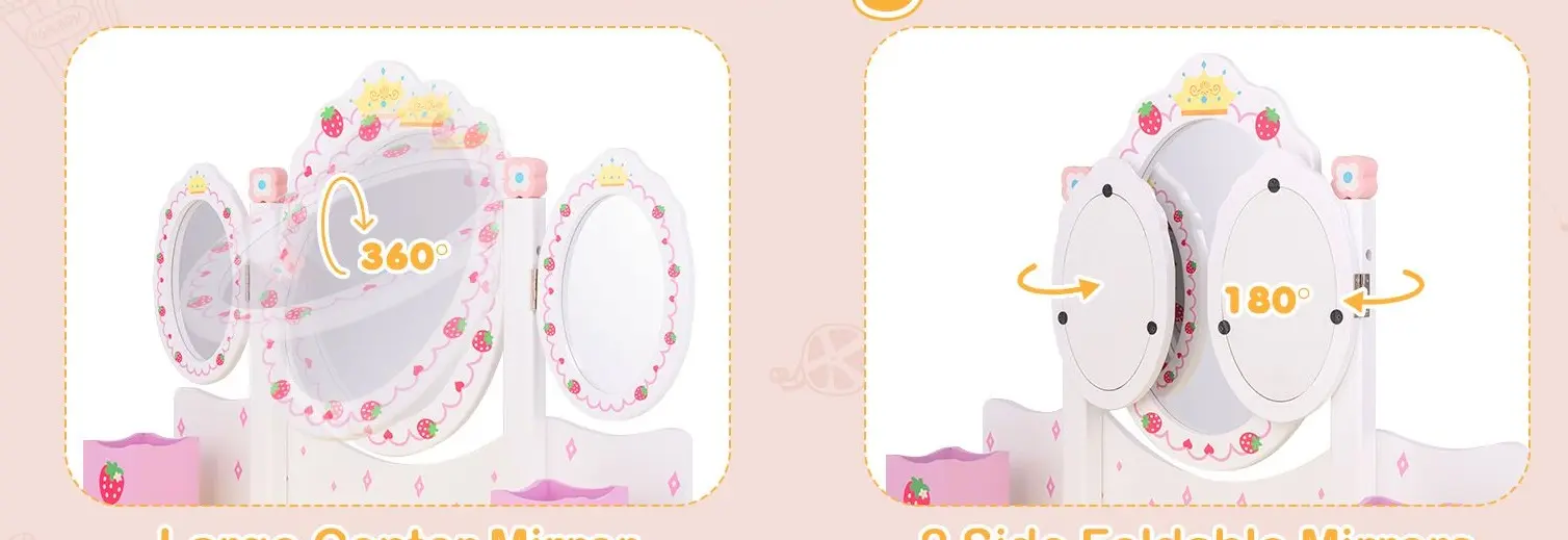 Детский туалетный столик Costway HY10290WH (White)