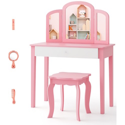 Masuta de toaleta pentru copii Costway HY10291PI (Pink)