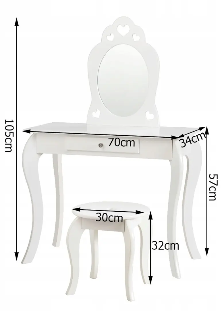 Masuta de toaleta pentru copii Costway HY10292WH (White)