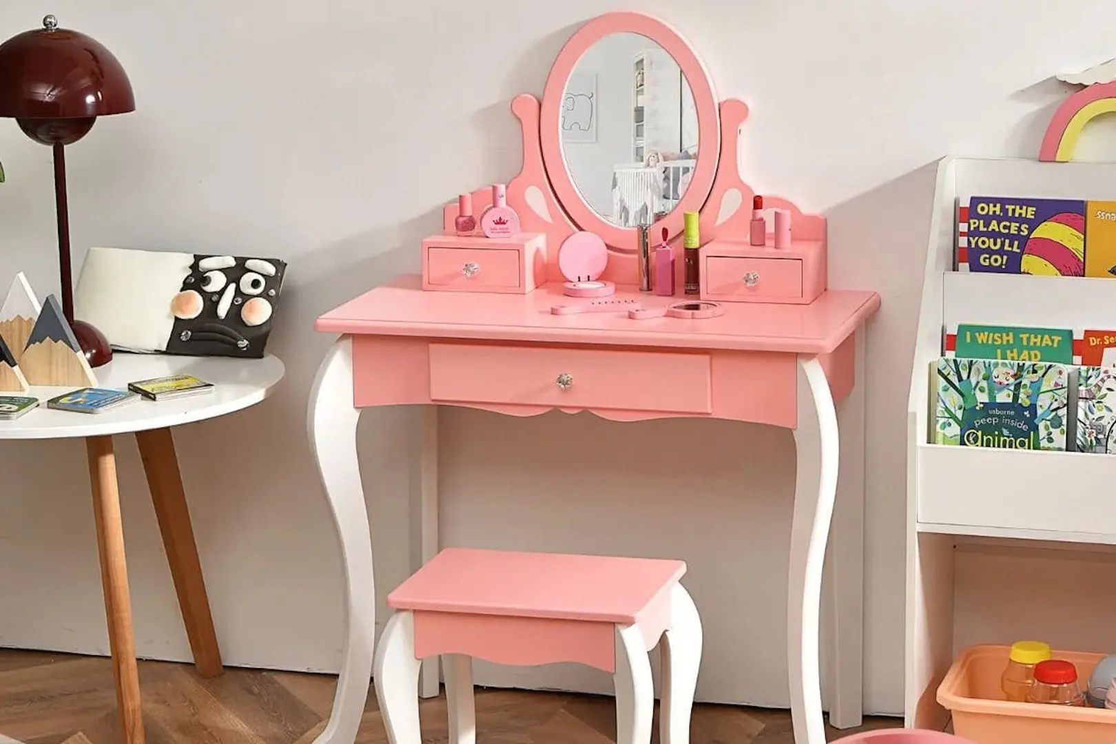 Masuta de toaleta pentru copii Costway HY10294PI (Pink)