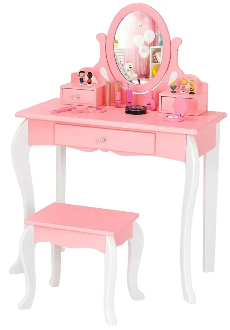 Masuta de toaleta pentru copii Costway HY10294PI (Pink)