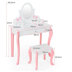 Masuta de toaleta pentru copii Costway HY10294WH (White) Thumb