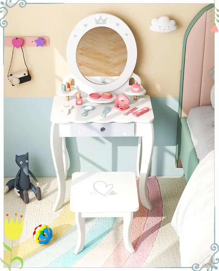 Masuta de toaleta pentru copii Costway TM10042WH (White)