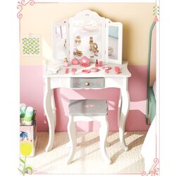 Детский туалетный столик Costway TM10043WH (White) Thumb