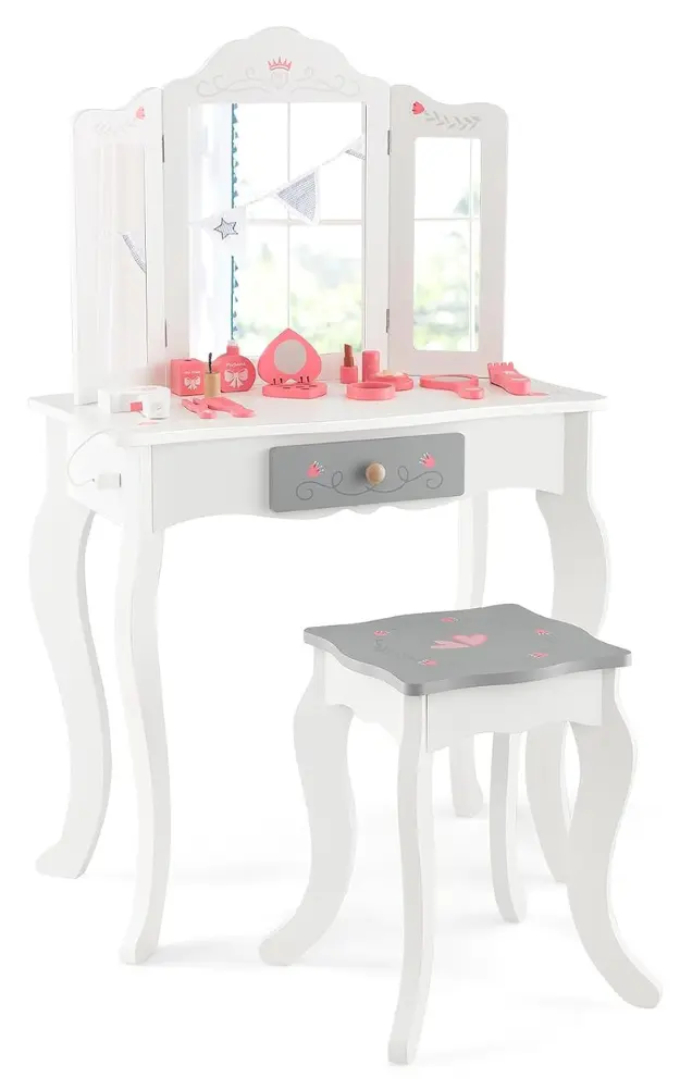 Детский туалетный столик Costway TM10043WH (White)