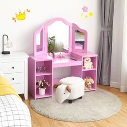 Măsuţă de toaletă pentru copii Costway TY327770PI (Pink) Thumb