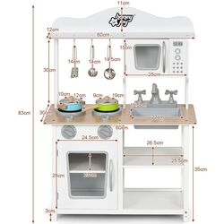 Bucatarie de joaca Costway HW66747 (White) Thumb