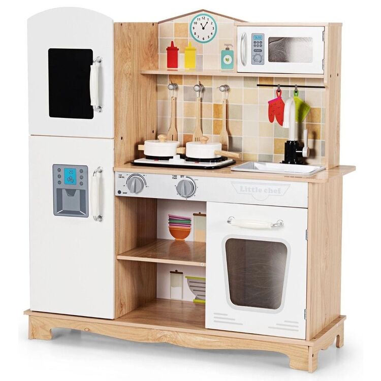 Игровая кухня Costway HW67657 (White/Natural)