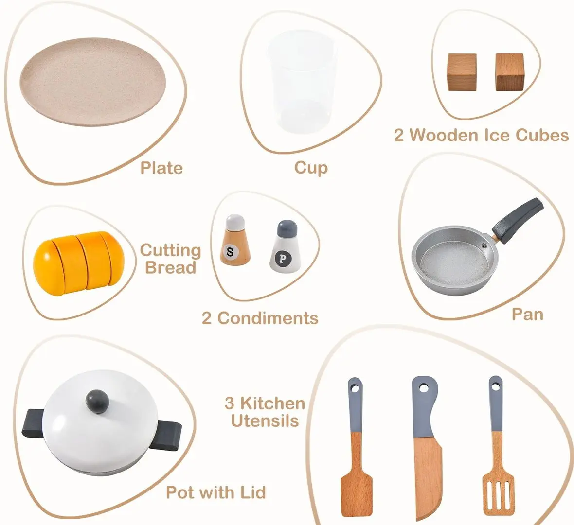 Bucatarie de joaca Costway TM10068 (Grey)