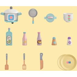 Bucatarie de joaca Costway TM10070 (White/Natural) Thumb