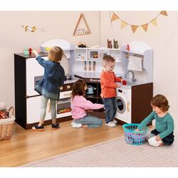 Bucatarie de joaca Costway TM10082 (Brown/White) Thumb