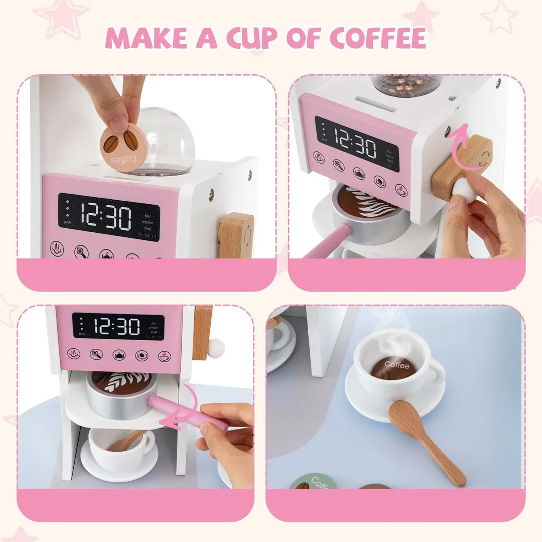 Bucatarie de joaca Costway TM10118PI (Pink)