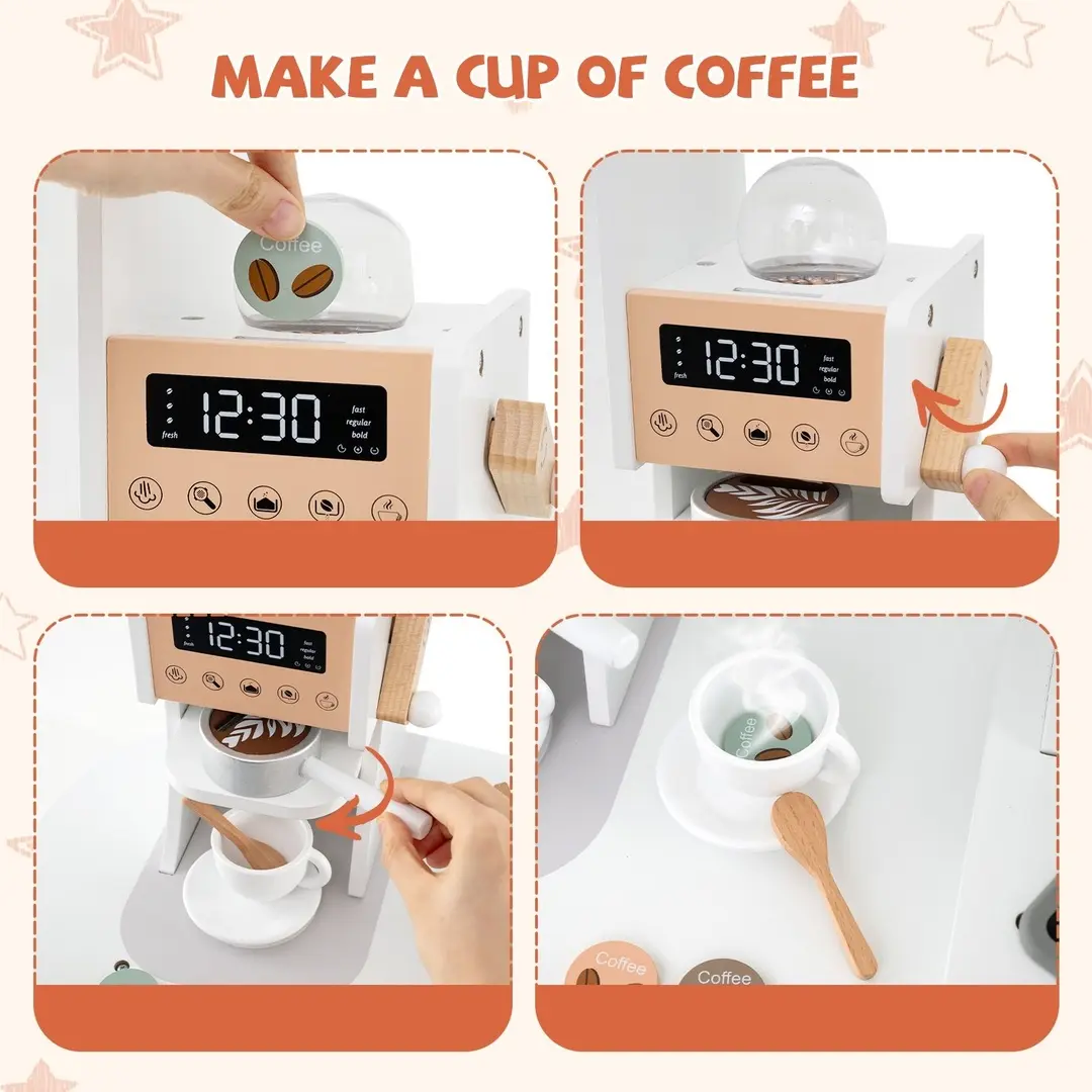 Bucatarie de joaca Costway TM10118WH (White)