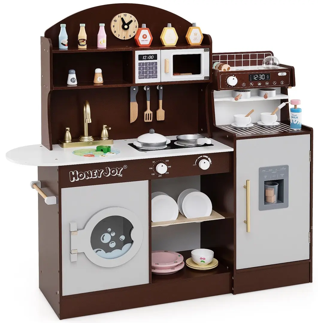 Bucatarie de joaca Costway TM10119CF (Brown)