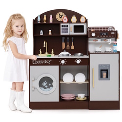 Bucatarie de joaca Costway TM10119CF (Brown) Thumb