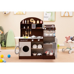 Bucatarie de joaca Costway TM10119CF (Brown) Thumb