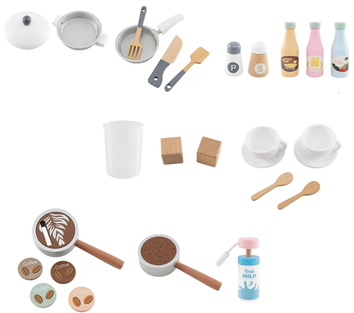 Bucatarie de joaca Costway TM10119CF (Brown)