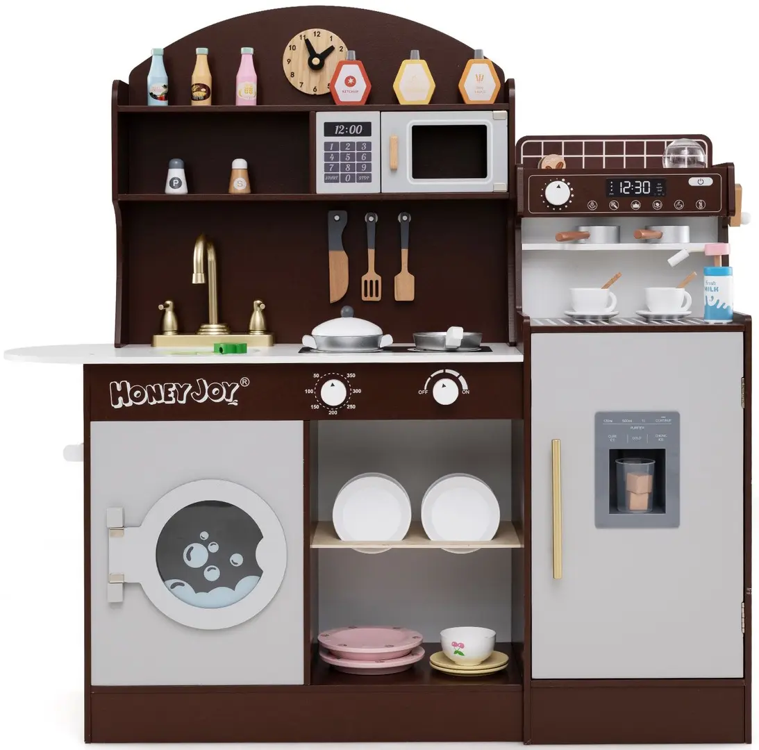 Bucatarie de joaca Costway TM10119CF (Brown)