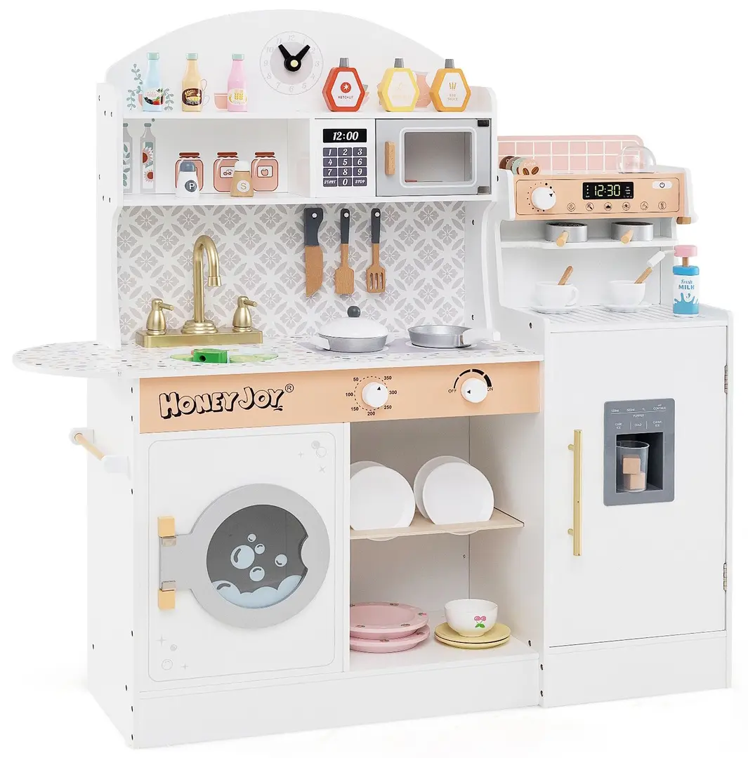 Bucatarie de joaca Costway TM10119WH (White)