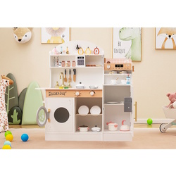 Bucatarie de joaca Costway TM10119WH (White) Thumb